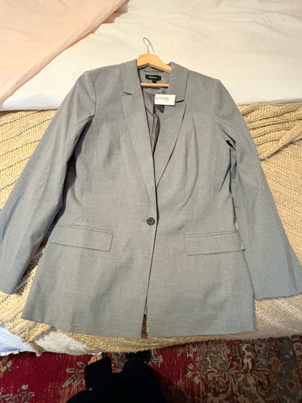 Reitmans Light Gray Single-Button Blazer